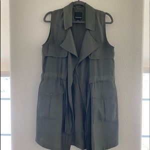Trouvé Belted Tie Front Sleeveless Vest